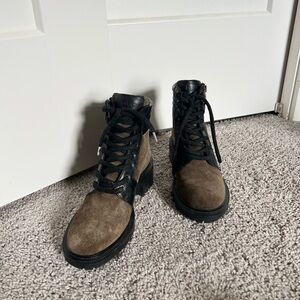 BOTKIER Olive Green and Black Women's Boots